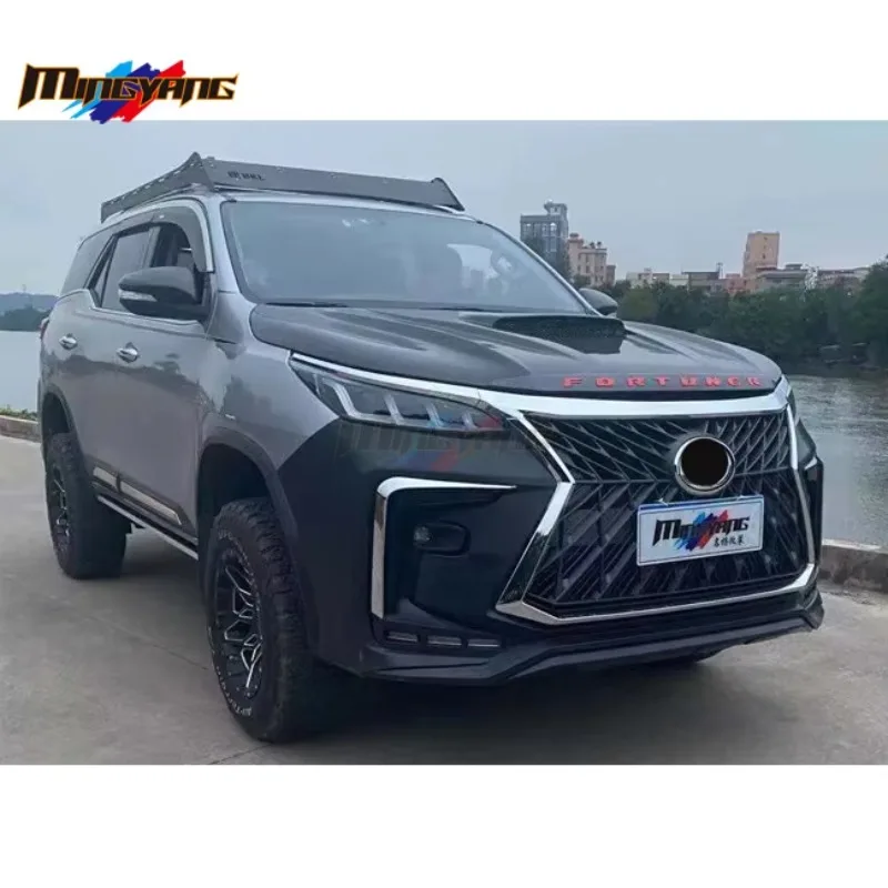 تعديل مجموعات الجسم فورتشنر كورشنز مصبغة المصباح الأمامي المصد الأمامي تجميل الملحقات 2017 2021 ل فورتشنر بوديك #4