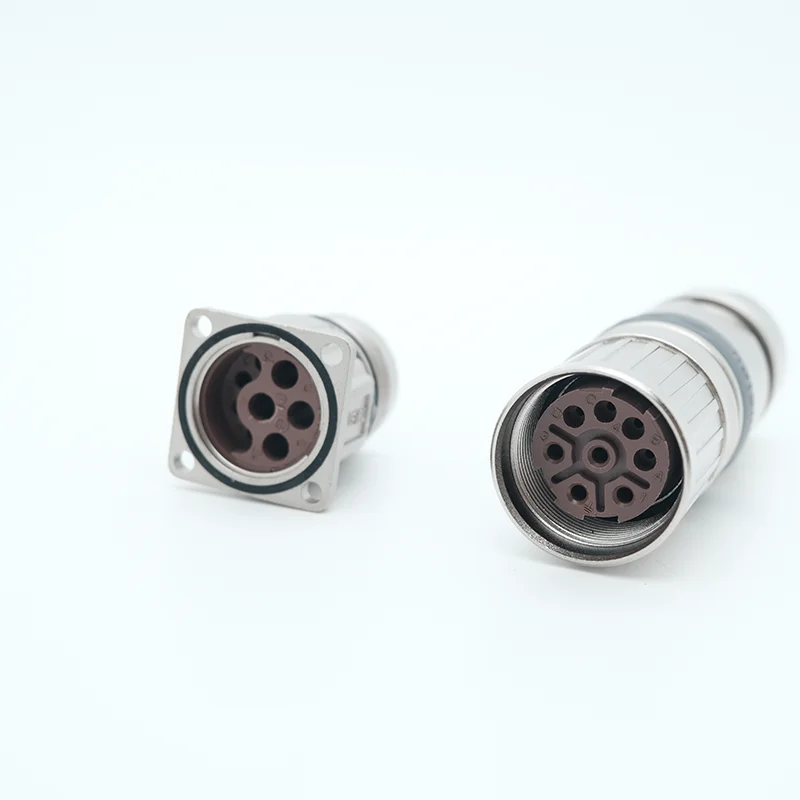 IP67 M23 Waterproof Cable Connector  6/8Pin Screw Wiring Terminal Wire connectors male famale Electrical connectors
