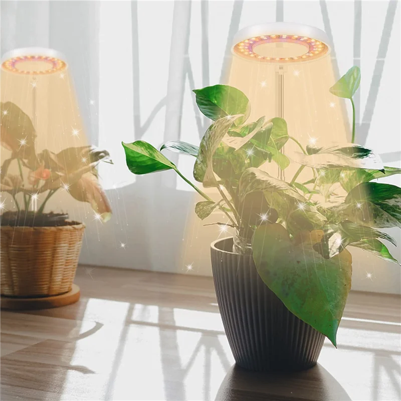 A44Z-2X LED Grow Light,Halo Plant Lamp For Indoor Plants Growing,Auto Timer 4/8/12/18 Hrs, For Bonsai Succulents Small Plants