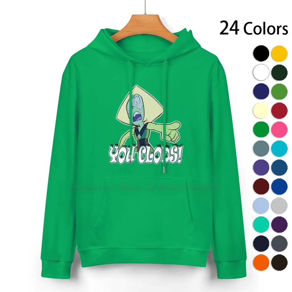 Peridot-Clods! Pure Cotton Hoodie Sweater 24 Colors Peridot Steven Universe Cartoon Rebecca Sugar Pendelton Ward 100% Cotton