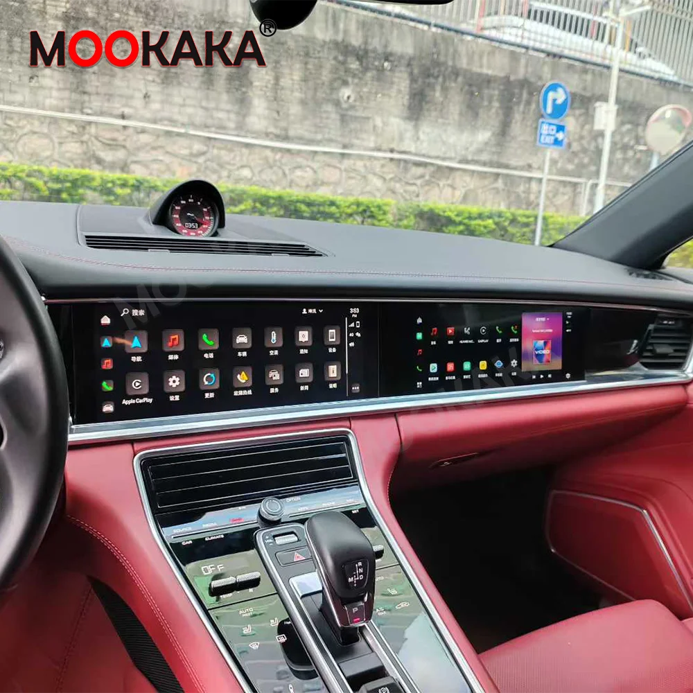 Android 14 Auto GPS Navi Car Radio For Porsche Panamera 2018-2023 Passenger Entertrainment Co-pilot Screen Stereo Media Carplay