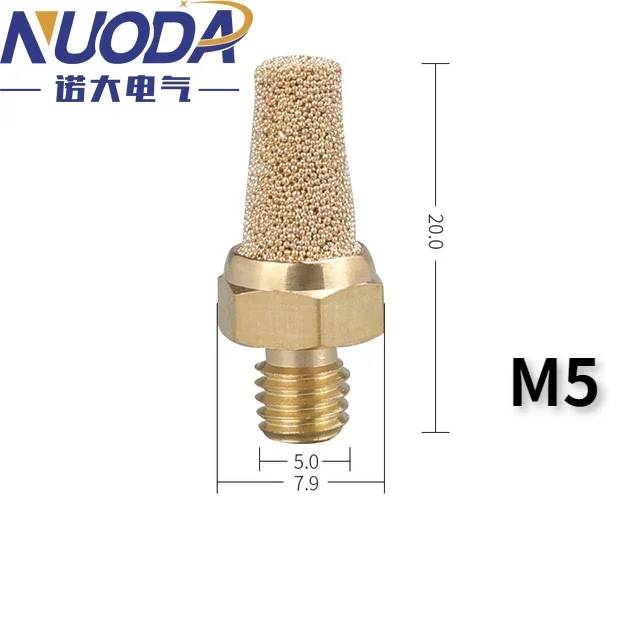 NUODA Pneumatic brass exhaust pagoda silencers BSL M5 1/8 "1/4" 3/8 "1/2" Silencing device noise filter external thread