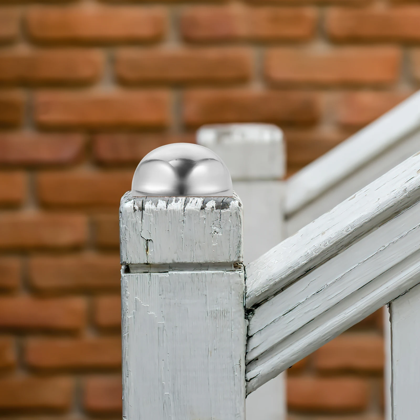 

2Pcs Stainless Steel Hemisphere Ball Polished Mirror Surface Decorative Half Ball for Garden Outdoor Handrail Decor