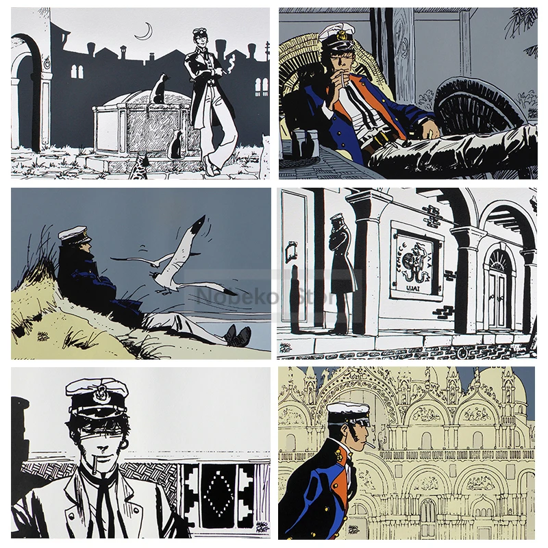 Póster de cómic Corto maltés, ilustración de Hugo PRATT, impresiones en lienzo, pintura, imágenes artísticas de pared, decoración para el hogar y la sala de estar