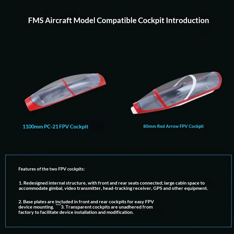 

In Stock FMS Syncpilot FPV Head Tracker Set for RC Plane Boat Car Models System compatible with DJI