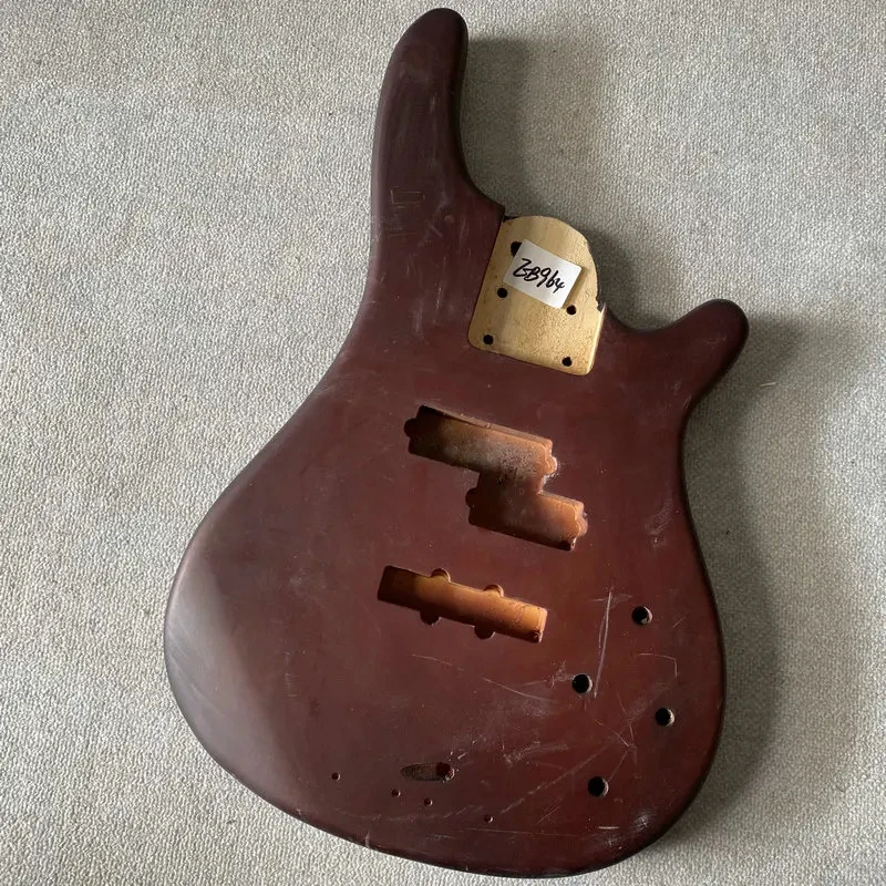 EB964 Dark Red Color PJB Bass Body in Solid Basswood for 4 or 5 String Electric Bass Replace Surface Damages DIY Guitar Parts