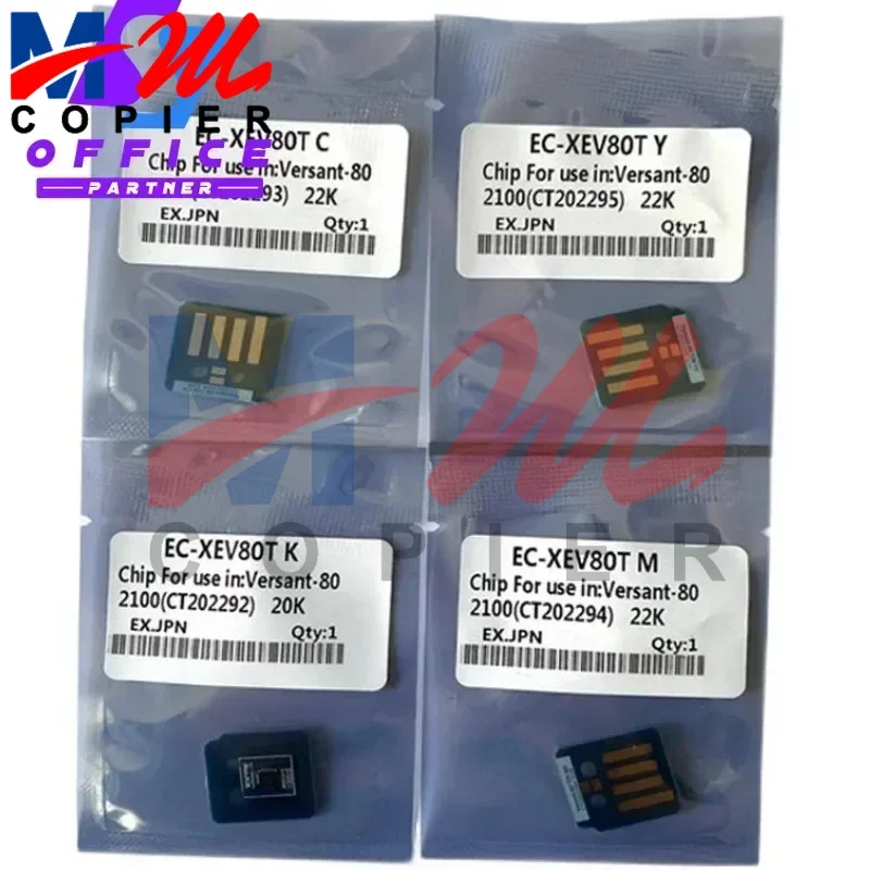 4pcs Toner Chip 006R01642 006R01643 006R01644 006R01645 support for Xerox Versant 80 180 2100 3100 V180 V2100  Press Cartridge C