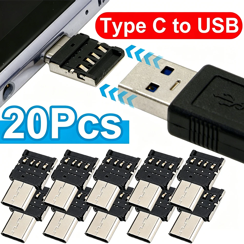USB Type C to USB 2.0 Adapter USB-C Male OTG USB-A Female Data Connector For Macbook Pro Laptop PC Xiaomi Samsung Type C Devices