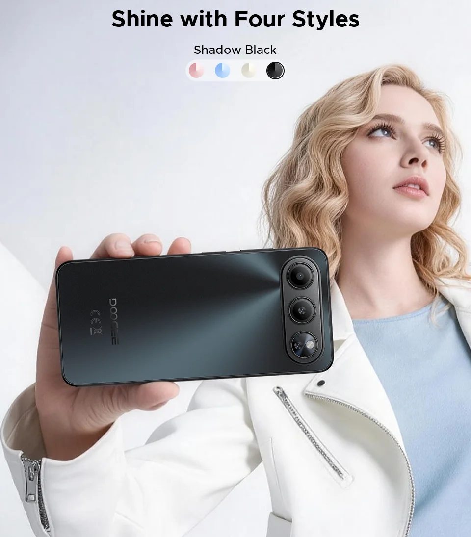 DOOGEE Note 60 Smartphone 6150mAh Battery 6.56'' Display 32GB(3+29) 128GB 13MP Main Camera UNISOC T7225 Android 16 Mobile Phone