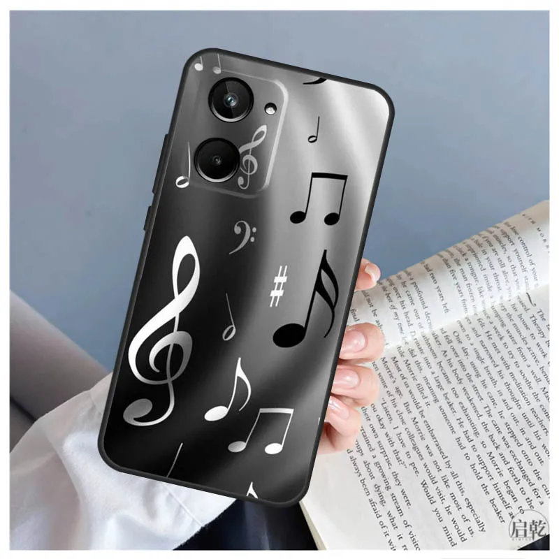 Music Note Symbol Piano Case For Realme C51 C55 C53 C35 C33 C30 C67 C21Y C25s C15 9 10 11 12 Pro Plus GT Neo 5 Cover