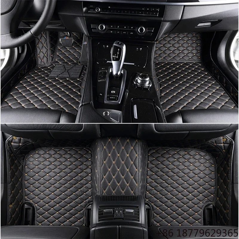 Custom Leather Waterproof Car Floor Mats LHD Sedan Fitment 2015-2020