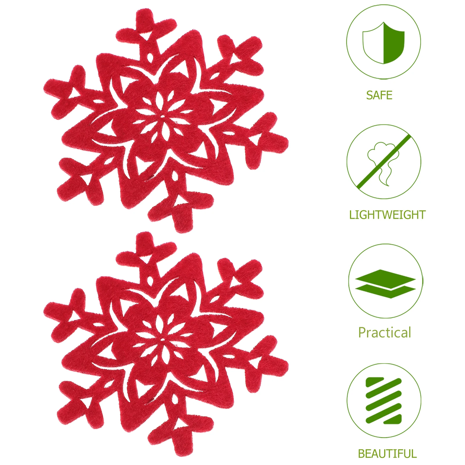 ورأى قواعد أكواب المشروبات جولة الزخرفية الحمراء عيد الميلاد مقاومة للحرارة الجدول الحصير