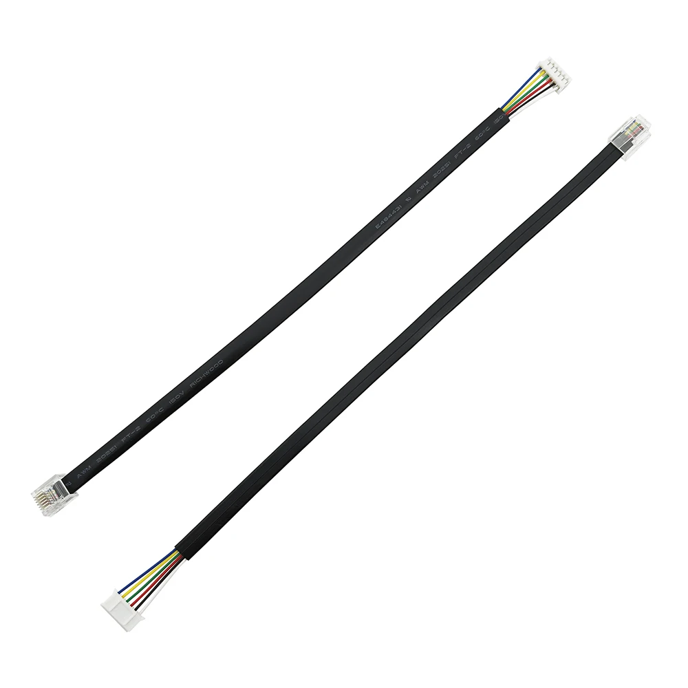 100PCS 50CM RJ12 Cable 6P6C to PH2.0 6P Modular Plug 6-core Connection Cable Distance 2.0MM Terminal