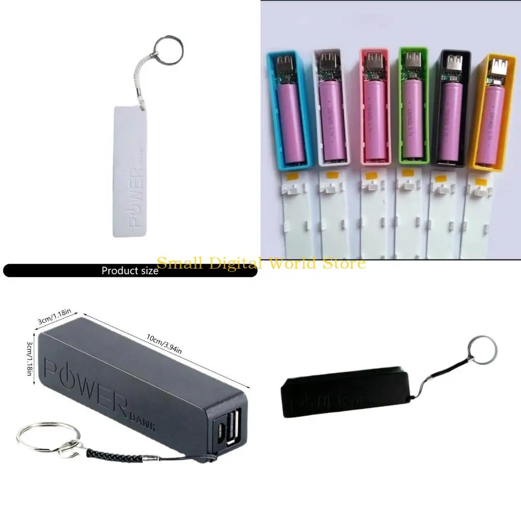 

77UB Small Power Battery Enclosure Case Compatibles 18650 Single Lithium Battery Travel Friendly Battery Housing Box