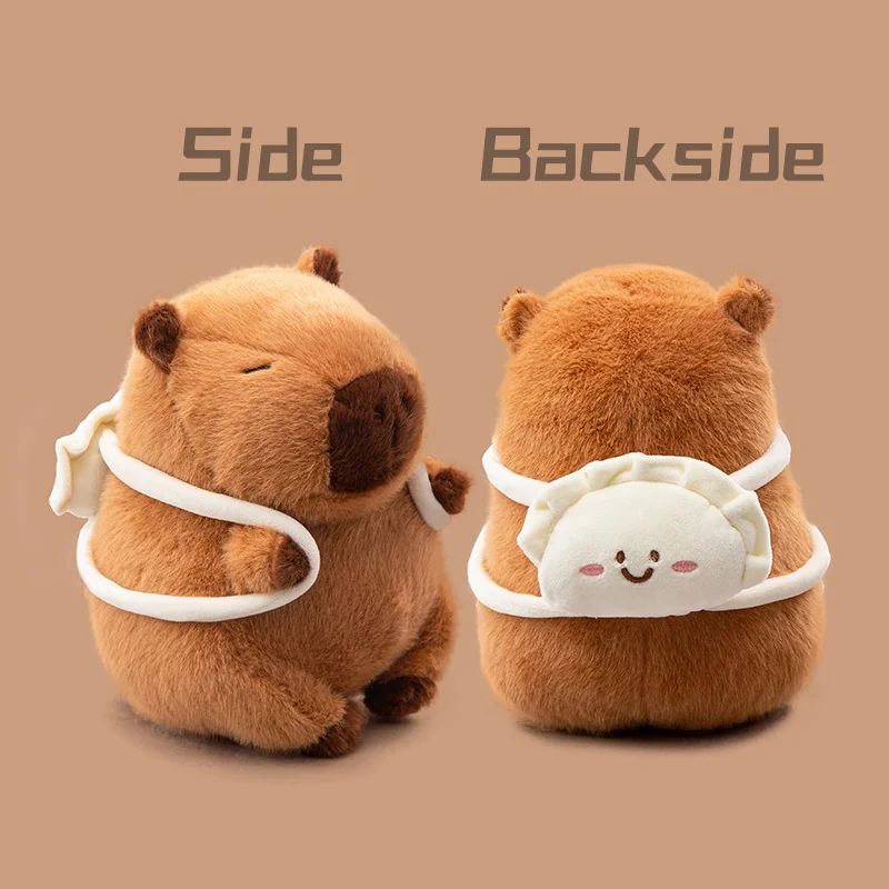Neue Capybara Plüschtier Design Gefüllte Baguette Donut Croissant Pommes Frites Knödel Snack Rucksack Dekor Capibara Plüschtier – Detail 4