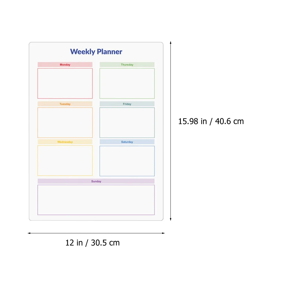 

Magnetic Planning Message 20X30Cm Dry Erase Surface Refrigerator Writing Board For Kitchen Office Schedule Organizer Planner