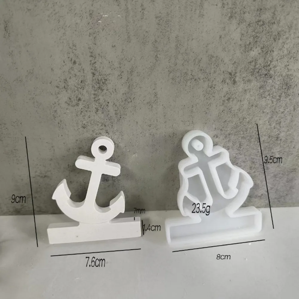 House Ship Anchor Ornaments Silicone Mold Candle Holder Base Silicone Mould DIY Cement Gypsum Home Decorations Mold Resin Molds