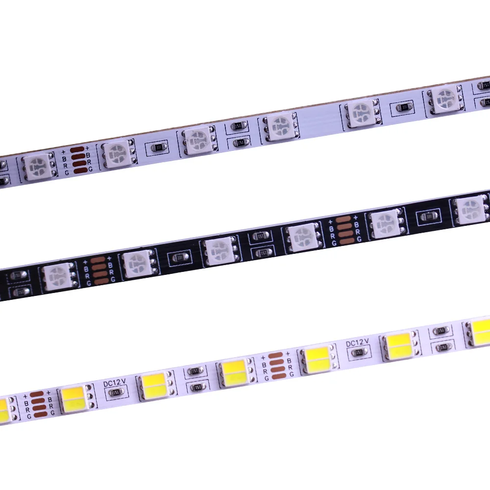 6mm szerokość FPCB SMD5050 RGB 5025 CCT taśma LED IP20 nie wodoodporna 5M 300LED DC5V 12V 24V RGB elastyczna dioda LED czarny biały PCB