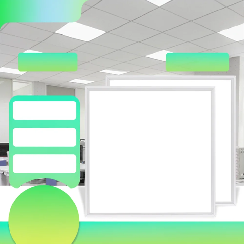 Aluminum LED Panel Light For Office Kitchen Bathroom Drop Ceiling Ultra Thin Recessed Flush Mount Lighting Panel