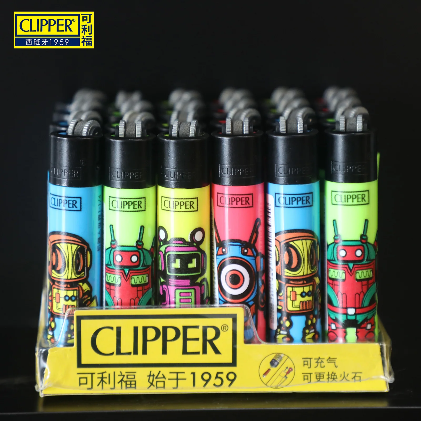 

CLIPPER Original Grinding Wheel Inflatable Lighter Open Flame Igniter Smoking Accessories Igniter Men's Small Tool Box Wholesale