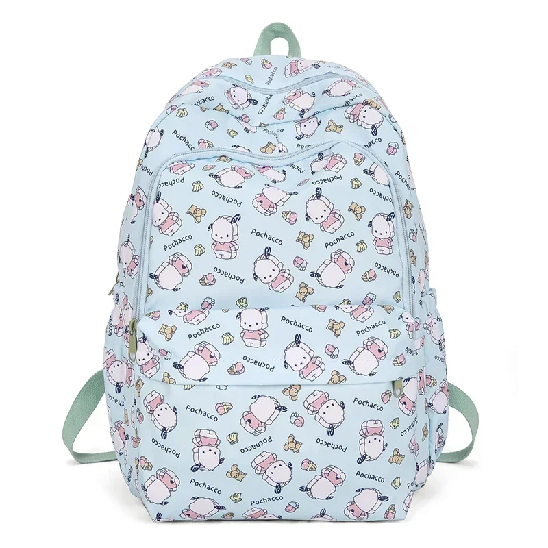 Boy Girl Travel Backpack Kuromi Large Capacity Shoulder Bag Sanrio Hello Kitty Handbag Cute Student Schoolbag Stitch Disney
