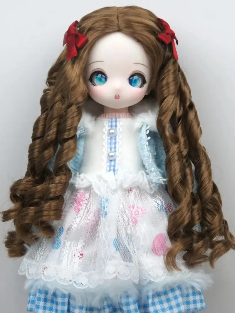 

Long Handmade Roman Curly Wig for BJD Dolls 1/4 1/3 MSD SD Blythe Accessory Multiple Sizes 7-8 Inch to 10-11 Inch Hot Doll Hair