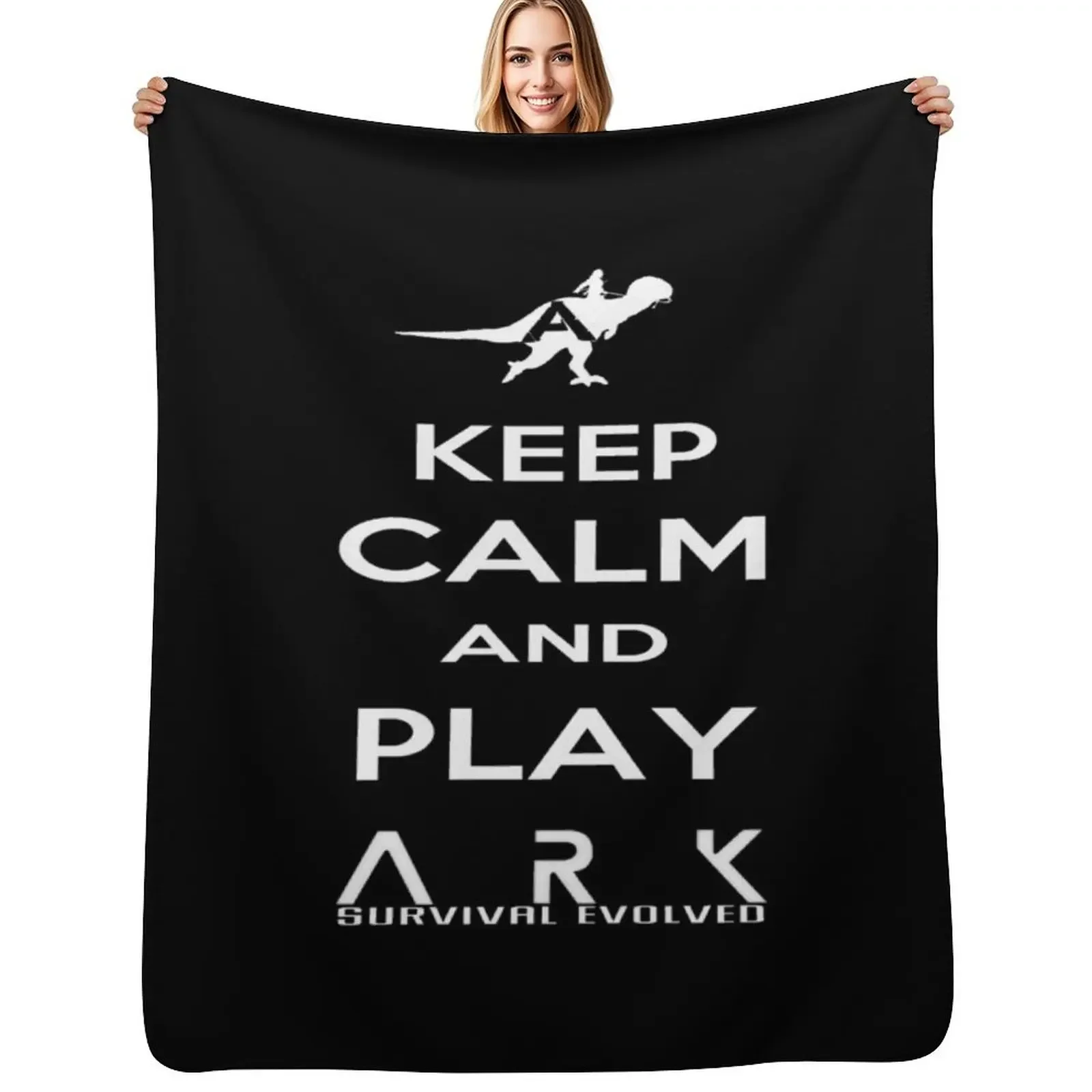 

KEEP CALM AND PLAY ARK white 2 Throw Blanket blankets and throws Thins Blankets For Sofas Bed covers Blanket