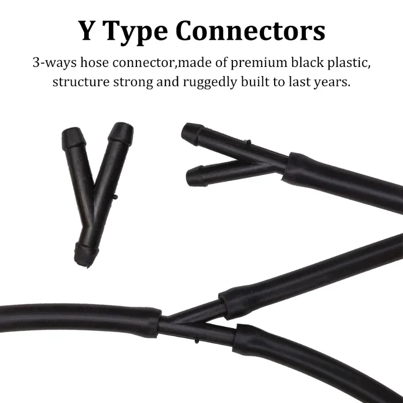 T/Y/I 3 Types Car Windshield Washer Nozzles Hose Water Tube Connector Wiper Spray Pipe Joint Windscreen Wipers Accessories