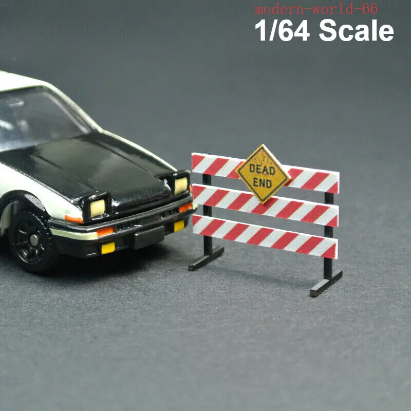 Diorama 1/64 modèle de panneau de signalisation de travail sur route accessoire de Garage modèle d'accessoires de scène de rue de ville