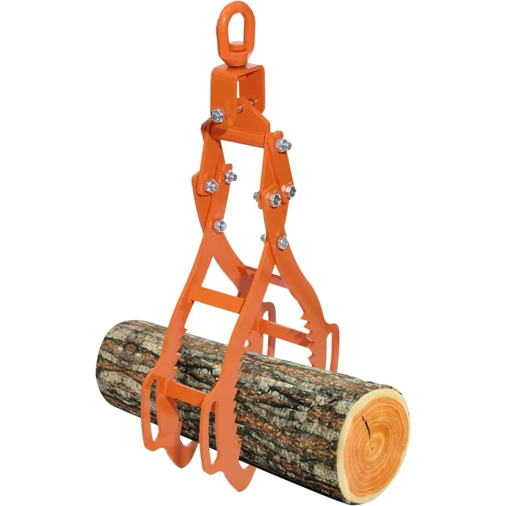 

4-Claw Steel Log Grapple for Lifting Timber, 28 Capacity, 2650lbs Load Bearing, Suitable for Trucks and Forklifts