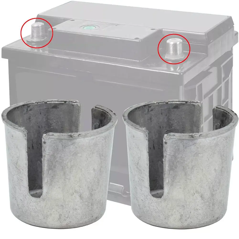2Pcs Car Auto Truck Battery Post Repair Shims For Worn Down Posts Loose Terminal Posts Tool Joint Terminal Adapter Auto Parts