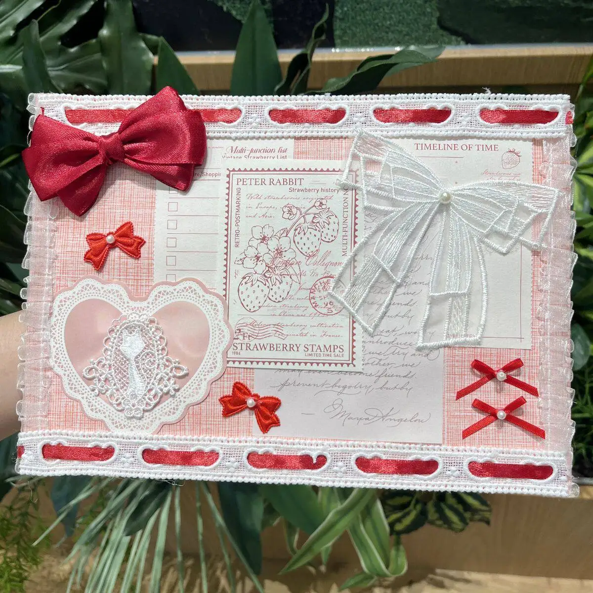Lta Bag Accessories Pain Plate Finished Ribbon Tie Plate Can Be Placed Bar Card Decorative Background Paper Props Rolled Plate