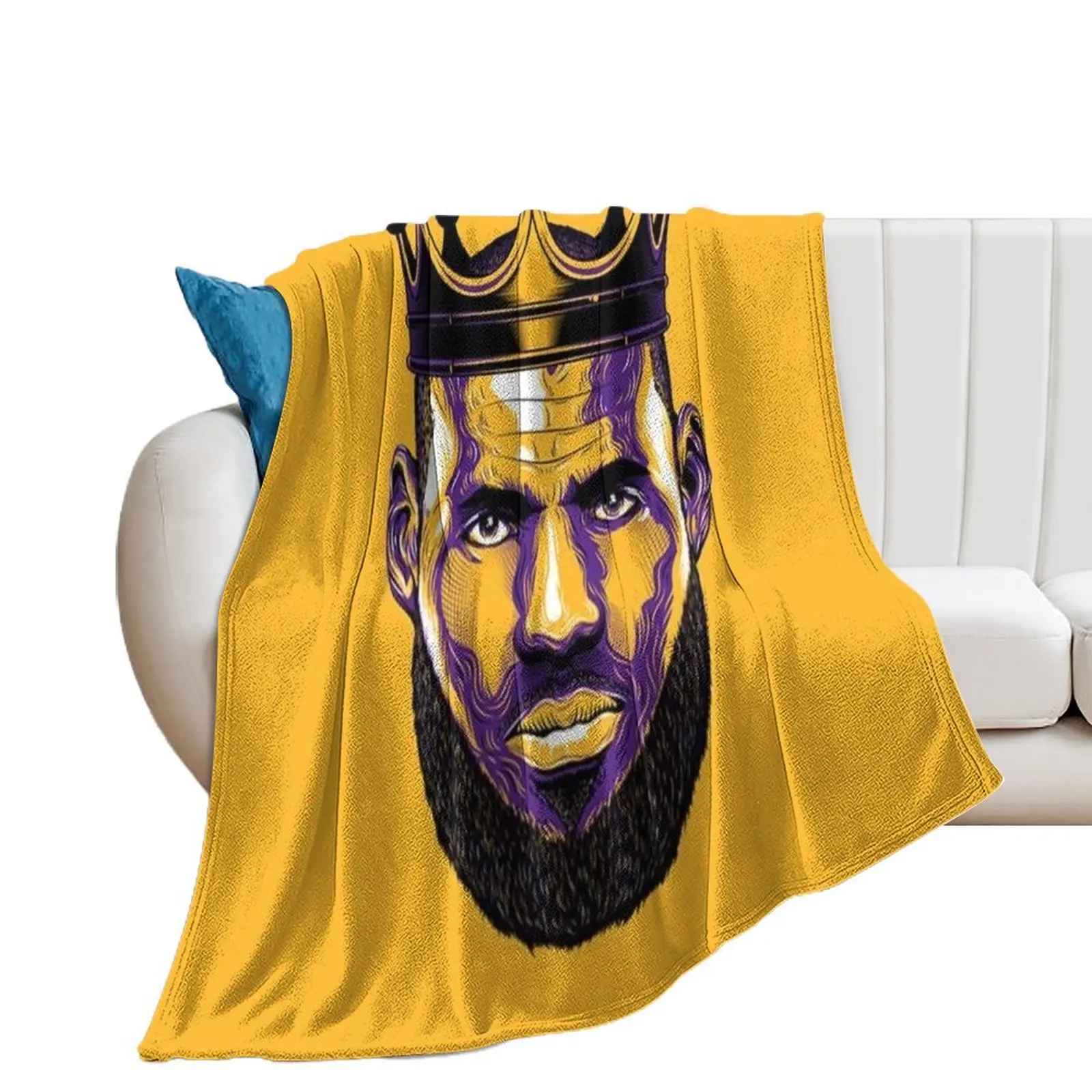 

King Lebron James Throw Blanket Soft Plaid decorative Flannels Blankets