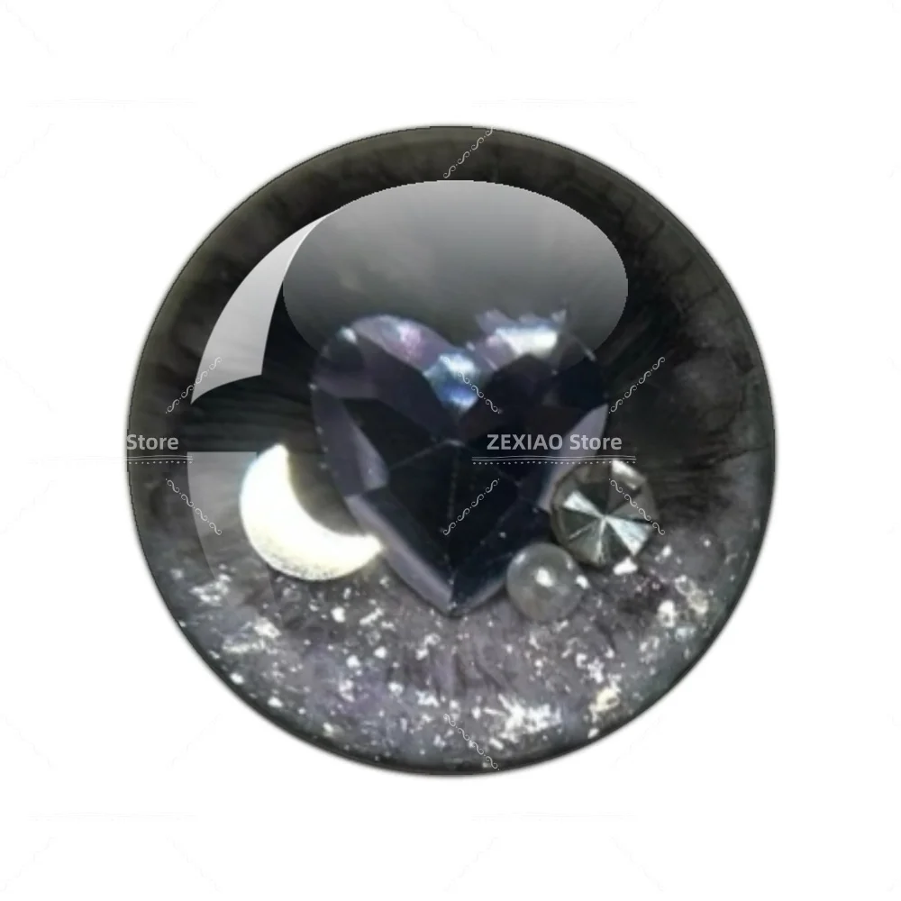 12pcs/Bag Blythe Doll Pupil Eyes Chips Anime Black Series 10mm-40mm Glass Eye DIY Jewelry Making Supplies Bulk Items Wholesale view 4