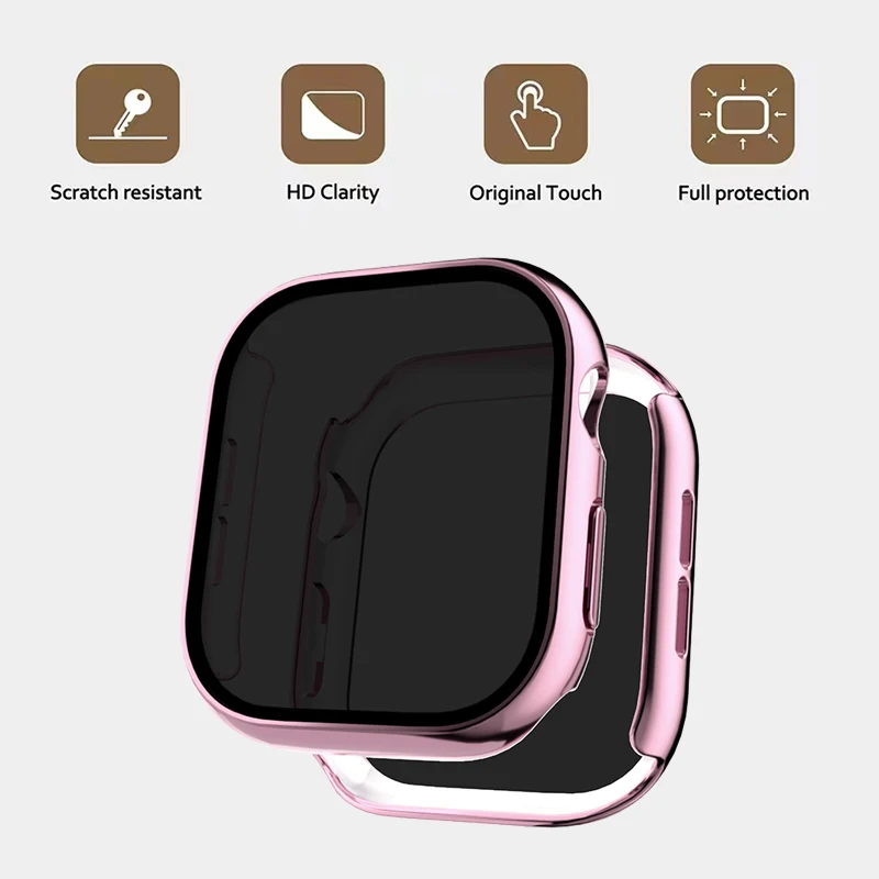 Suitable for Apple 10 series watch protective case anti peeping protective film electroplated watch protective cover