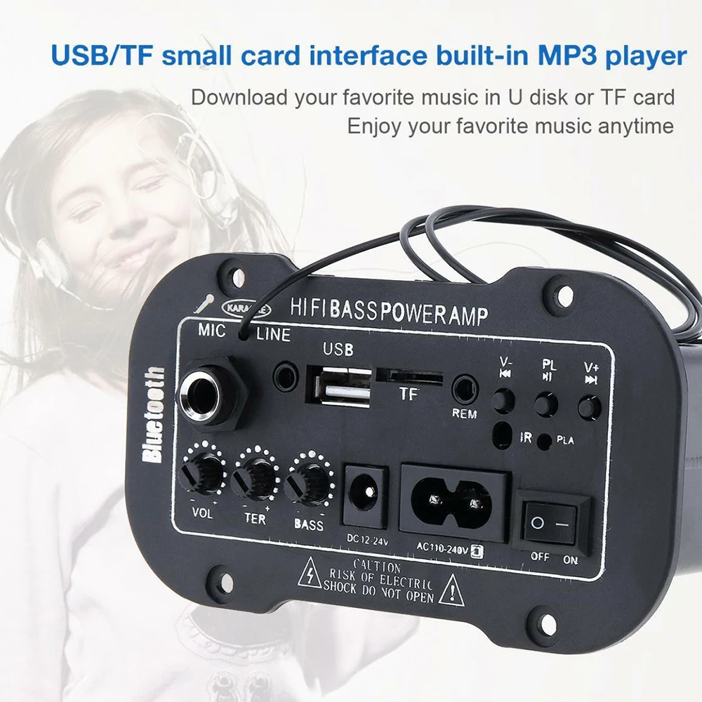 Универсальный автомобильный усилитель звука AMP MP3 MIC SD USB DVD стерео HiFi бас мощный пульт дистанционного управления автомобильные аудио аксессуары