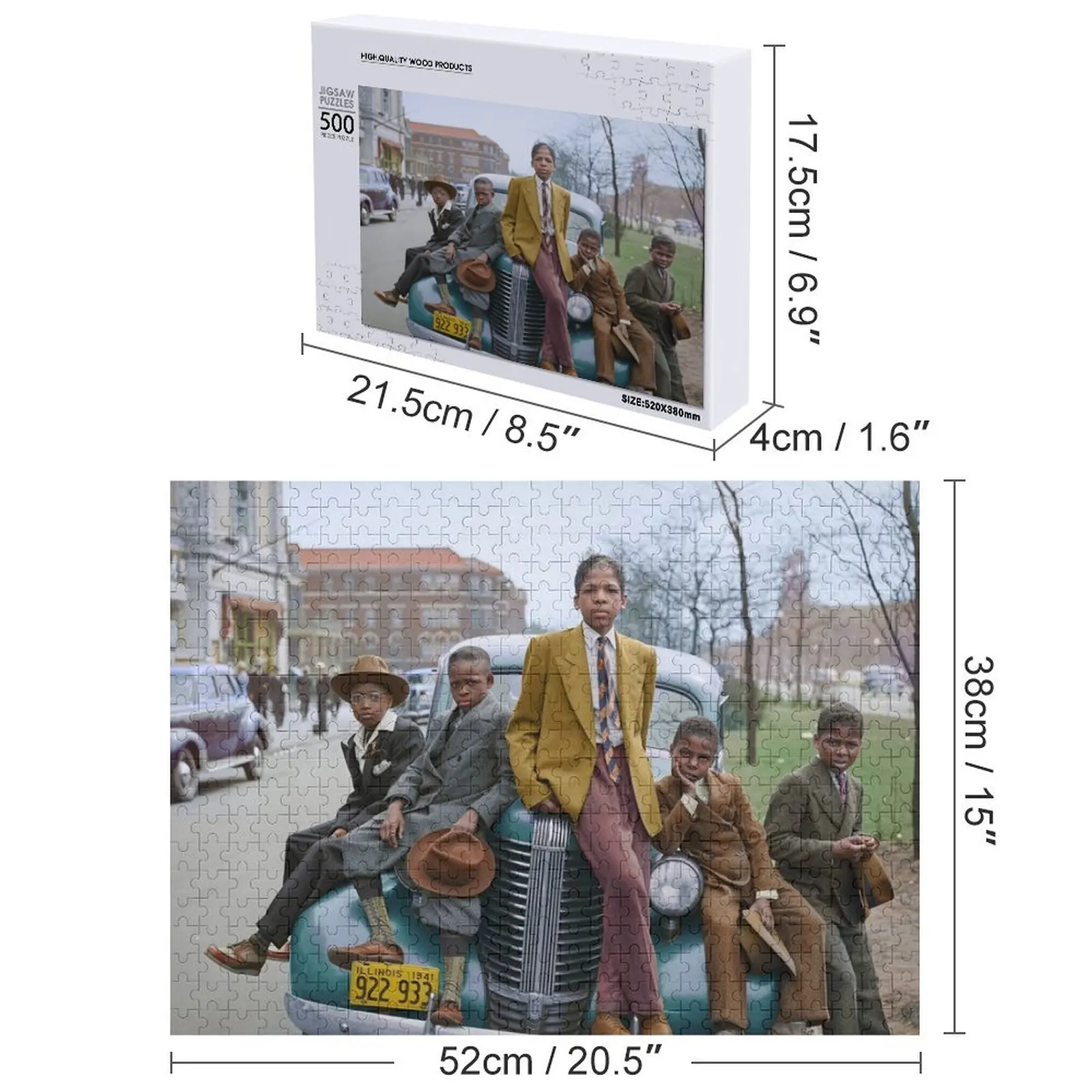 Meninos afroamericanos na manhã de Páscoa, 1941. Quebra-cabeça de presente personalizado quebra-cabeça de fotos personalizado