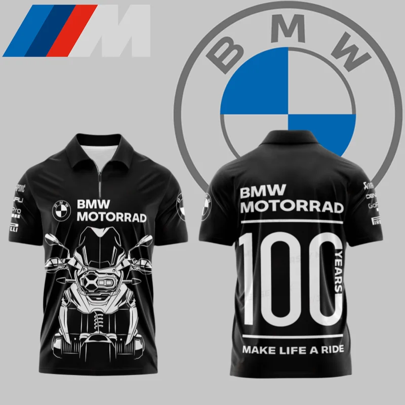 

BMW New Quick-drying POLO Shirt T-shirt High-end Luxury Leisure Sports Short-sleeved Car Lover Gift BMW Cycling Suit Polo Moto