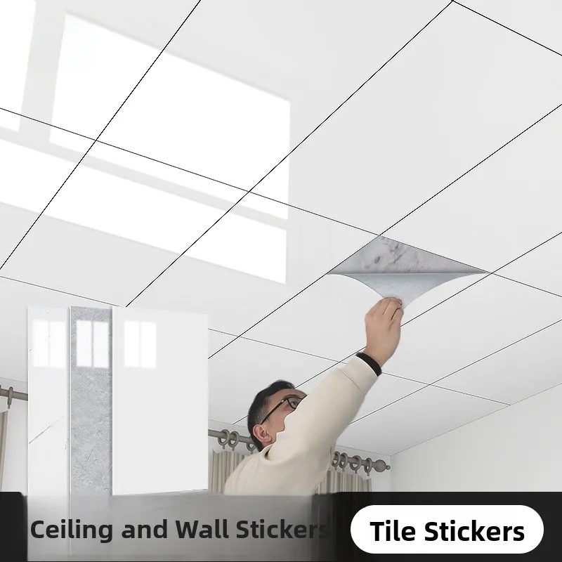 

Self-Adhesive Aluminum Plastic Ceiling Wall Stiers Waterproof Decorative Modern Simple Sle Marble Pattern Home Decor