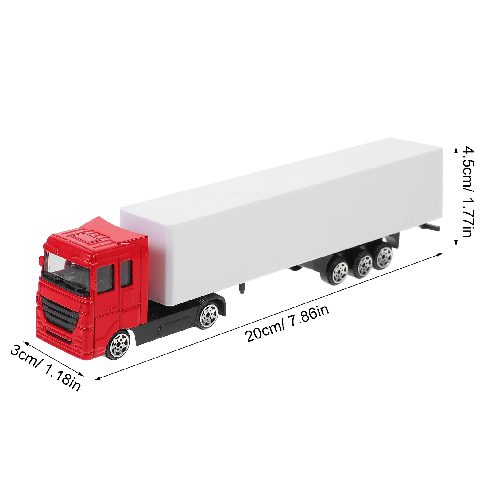 Alloy Container Truck Model Toy Smooth Edge Mini Simulation Construction Vehicle for Boys Toddler Role Kids