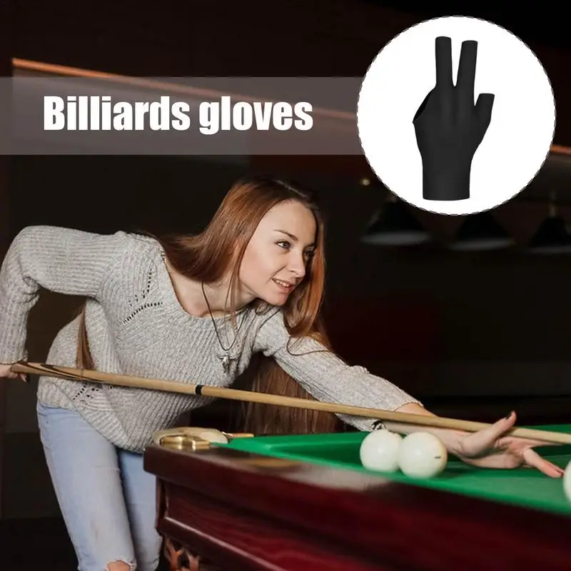 Billiards Gloves For Women Pool Three-Finger Gloves Billiards Training Gloves 3 Finger Billiards Gloves Pool Cue Gloves Pool