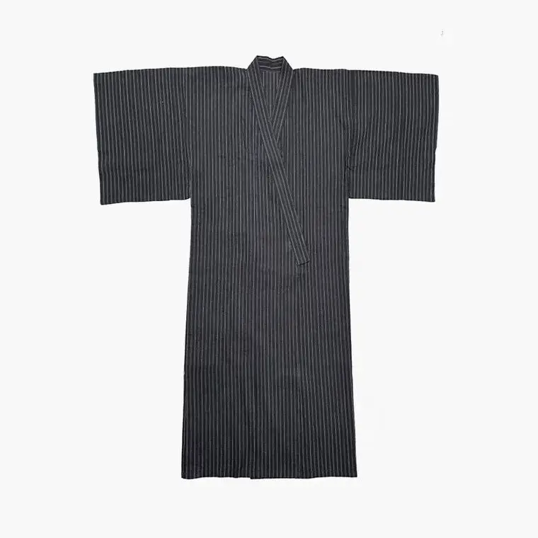 Traditional Japanese KIMONO Fashion YUKATA Summer Men Long Robes With Belt 95% Cotton Pajamas Set Male Sleepwear Bathrobe
