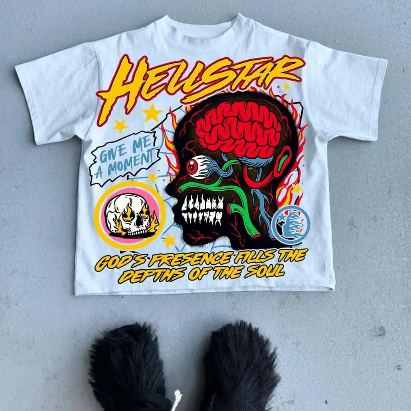 

2000s T-shirt Oversized funny Anime cartoon brain Graphic print Y2k Streetwear Hip Hop Vintage Short Sleeve women tees tops