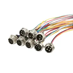 1pcs GX12 GX16 Butt Joint 2/3/4/5/6/7/8/9/10 Pin Waterproof Aviation Plug Connector With 18cm Wire Cable Connector Air Plug
