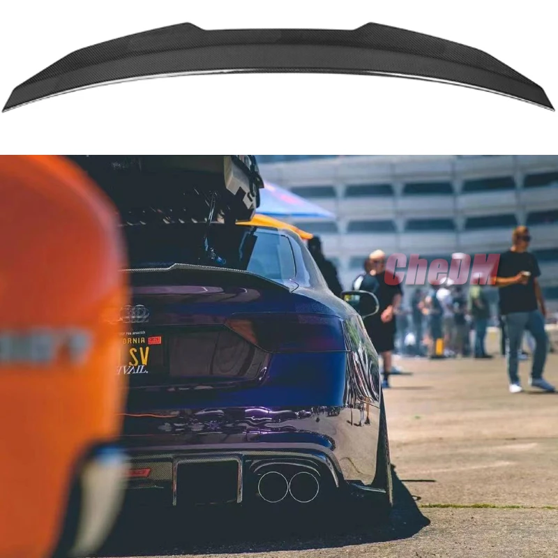 Car Spoiler For Audi A5 B8 B8.5 8TA 8T3 4Door Sportback PSM Style Real carbon fiber material Rear Spoiler Trunk wing 2009-2016