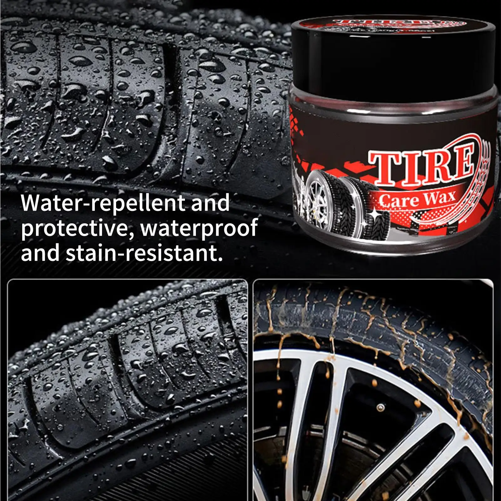 Car Tires Maintenance Wax 30g Wheel Shine Automative Brightening Agent Protection tool for Motorcycle Vehicle Interior truck