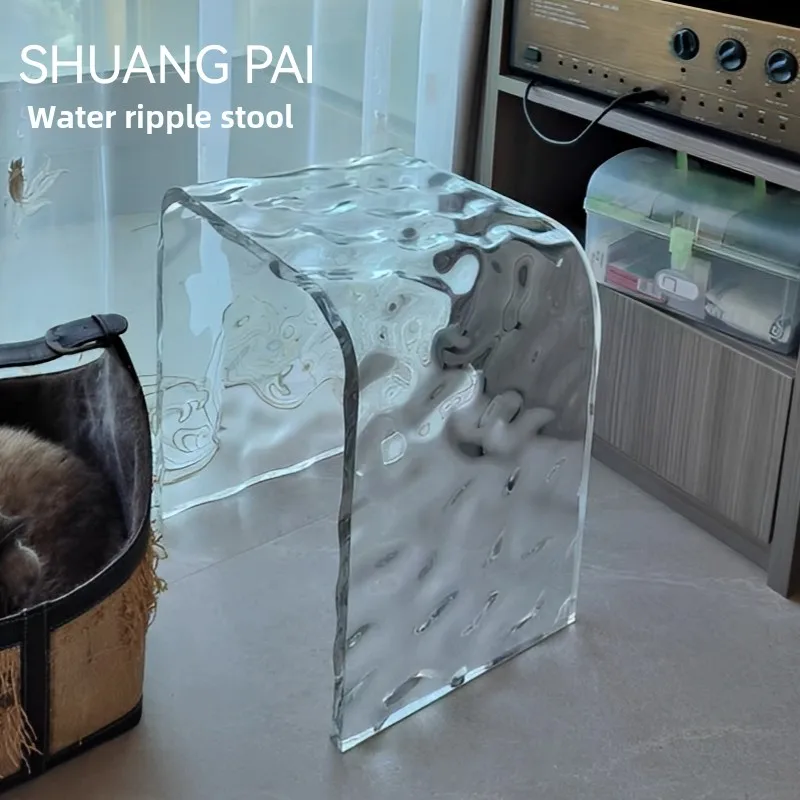 

Water ripple acrylic small stool