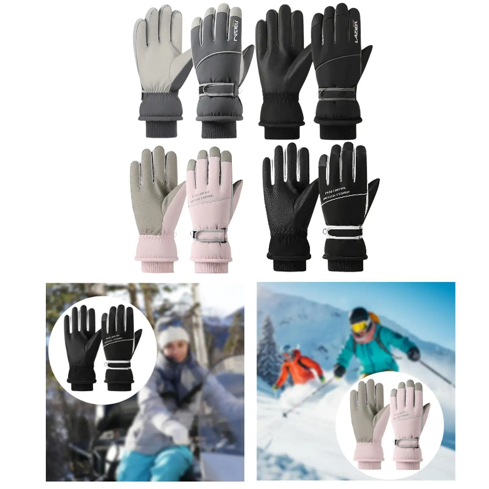 

Winter Warm Gloves Bicycle Gloves Soft Breathable Pair Touchscreen Cycling Gloves for Outdoor Activities Driving Women Men Work