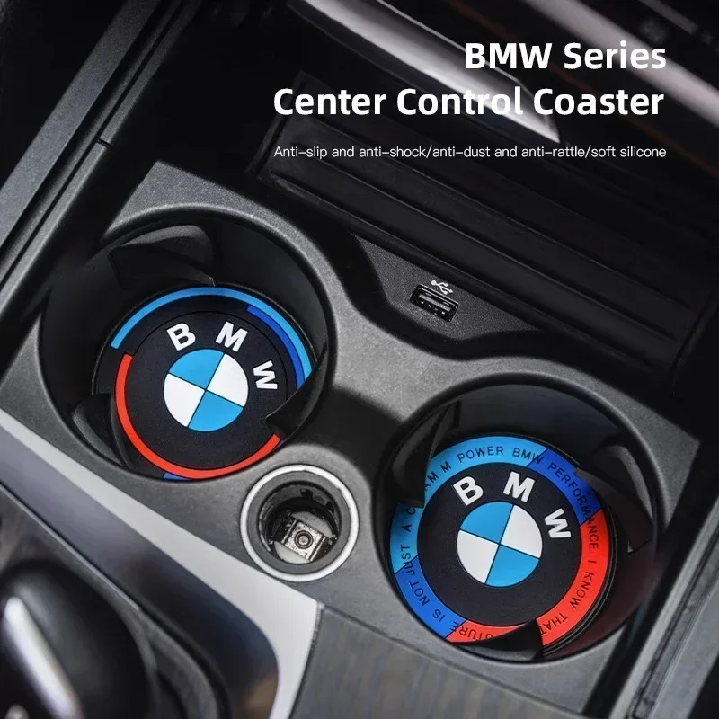 

2 шт. автомобильные силиконовые подставки-коврики для стаканов, противоскользящие, для BMW 1, 3, 4, 5 серии, X3, X5, X7, G30, G32, G01, G02, G05, G22, F40, F20, G0