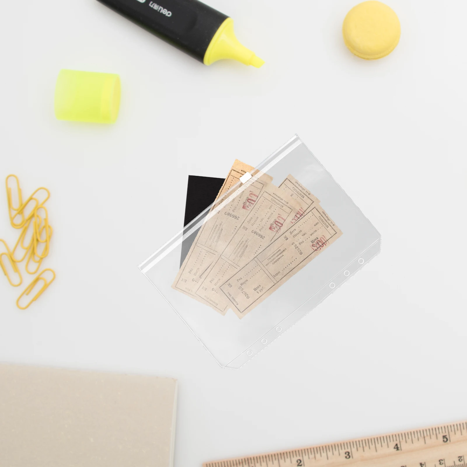 

10pcs Transparent File Bags PVC Wear Resistant Smooth Corners Document ganizer Loose Leaf Pouch Zipper Storage Bag